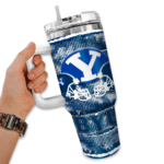 custom byu cougars honey streaks blue curved tumbler best selling.webp