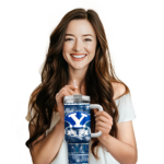 custom byu cougars honey streaks blue curved tumbler best selling.webp