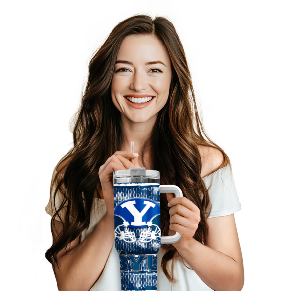 custom byu cougars honey streaks blue curved tumbler premium grade.webp