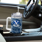 custom byu cougars honey streaks blue curved tumbler best selling.webp