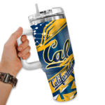 custom california golden bears abstract paths blue curved tumbler best selling.webp