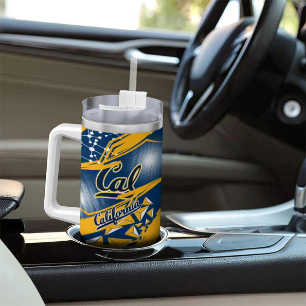 custom california golden bears abstract paths blue curved tumbler trendy.webp