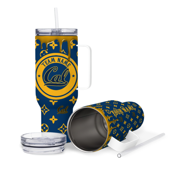 custom california golden bears bullseye drips blue curved tumbler high quality.webp