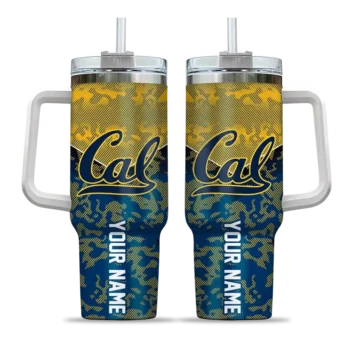 custom california golden bears chevron stripe blue curved tumbler best selling.webp