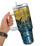 custom california golden bears chevron stripe blue curved tumbler best selling.webp