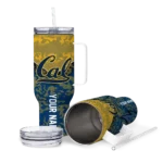 custom california golden bears chevron stripe blue curved tumbler best selling.webp