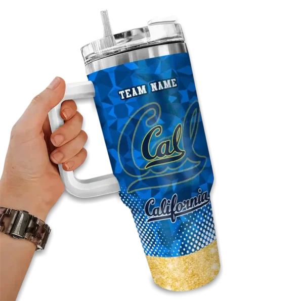 custom california golden bears geometric prism blue curved tumbler fashion forward.webp