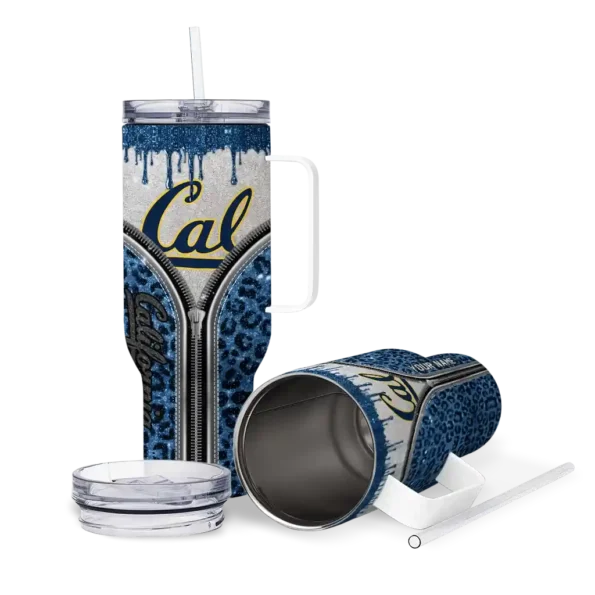 custom california golden bears leopard zipper blue curved tumbler high quality.webp