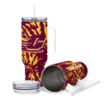 custom central michigan chippewas burst swirl maroon curved tumbler best selling.webp