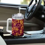 custom central michigan chippewas burst swirl maroon curved tumbler best selling.webp