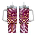 custom central michigan chippewas chevron angle maroon curved tumbler best selling.webp