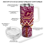 custom central michigan chippewas chevron angle maroon curved tumbler best selling.webp