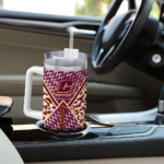 custom central michigan chippewas chevron angle maroon curved tumbler best selling.webp