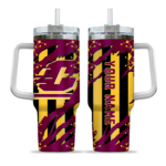 custom central michigan chippewas claw cut maroon black curved tumbler best selling.webp