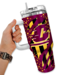 custom central michigan chippewas claw cut maroon black curved tumbler best selling.webp