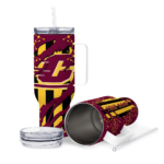 custom central michigan chippewas claw cut maroon black curved tumbler best selling.webp
