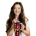 custom central michigan chippewas claw cut maroon black curved tumbler best selling.webp