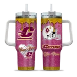 custom central michigan chippewas heart helmet motif maroon curved tumbler best selling.webp
