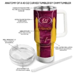 custom central michigan chippewas hexagon armor maroon curved tumbler best selling.webp