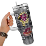custom central michigan chippewas superman shield maroon gray curved tumbler best selling.webp