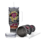 custom central michigan chippewas superman shield maroon gray curved tumbler best selling.webp