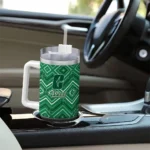 custom charlotte 49ers bold diamonds green curved tumbler best selling.webp