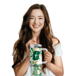 custom charlotte 49ers camo mashup green white curved tumbler best selling.webp