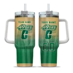 custom charlotte 49ers gradient dots green curved tumbler best selling.webp