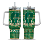 custom charlotte 49ers honey streaks green curved tumbler best selling.webp