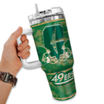 custom charlotte 49ers honey streaks green curved tumbler best selling.webp