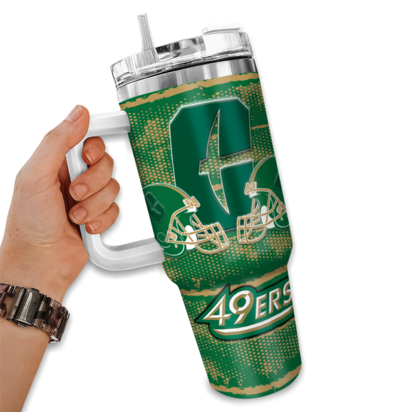 custom charlotte 49ers honey streaks green curved tumbler fashion forward.webp