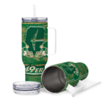 custom charlotte 49ers honey streaks green curved tumbler best selling.webp
