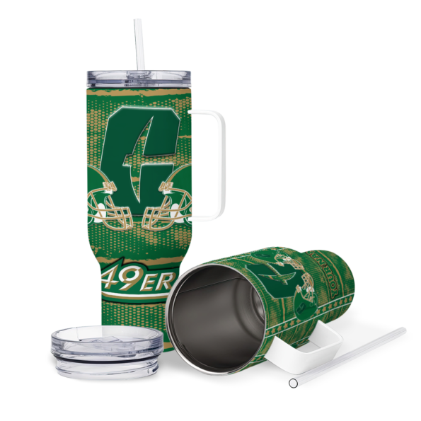 custom charlotte 49ers honey streaks green curved tumbler high quality.webp