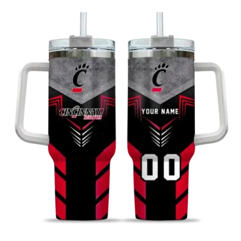custom cincinnati bearcats arrow armor red black curved tumbler best selling