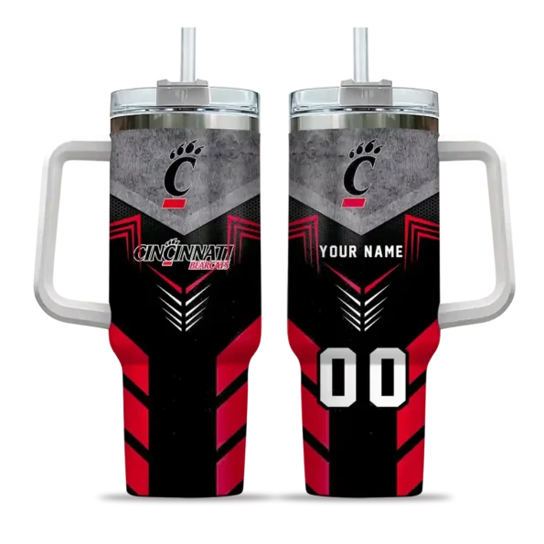 custom cincinnati bearcats arrow armor red black curved tumbler best selling
