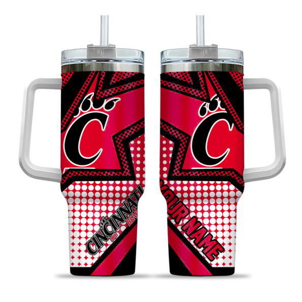 custom cincinnati bearcats arrow burst red curved tumbler best selling