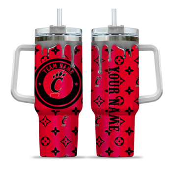 custom cincinnati bearcats bullseye drips red curved tumbler best selling.webp