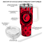 custom cincinnati bearcats bullseye drips red curved tumbler best selling.webp