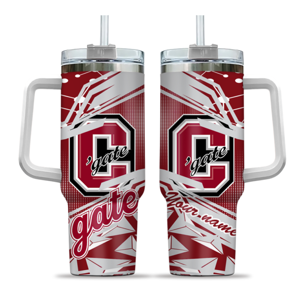 custom colgate raiders abstract paths maroon curved tumbler best selling