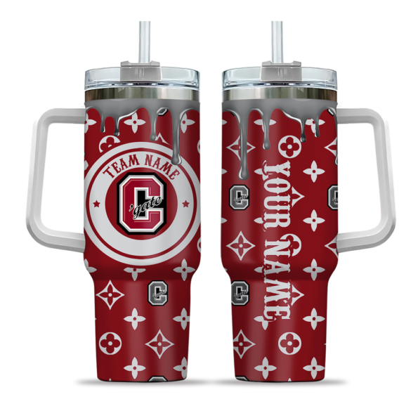 custom colgate raiders bullseye drips maroon curved tumbler best selling