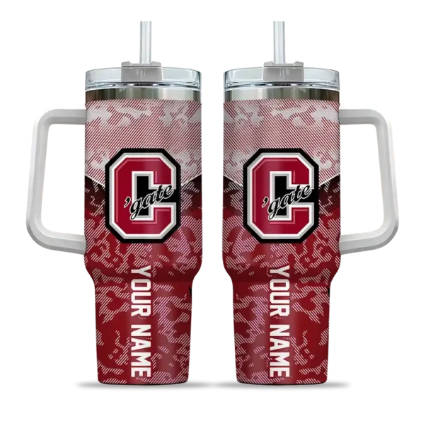 custom colgate raiders chevron stripe maroon curved tumbler best selling