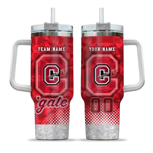 custom colgate raiders geometric prism maroon curved tumbler best selling