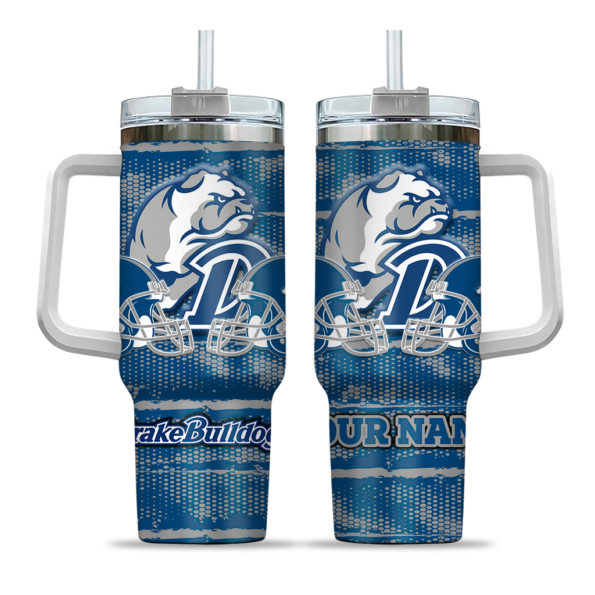 custom drake bulldogs honey streaks blue curved tumbler best selling