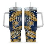 custom fiu panthers abstract paths blue curved tumbler best selling.webp