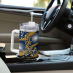 custom fiu panthers abstract paths blue curved tumbler best selling.webp