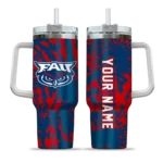 custom florida atlantic owls burst swirl blue curved tumbler best selling.webp