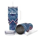 custom florida atlantic owls chevron angle blue curved tumbler best selling.webp