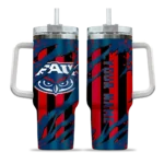 custom florida atlantic owls claw cut blue black curved tumbler best selling.webp