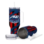 custom florida atlantic owls claw cut blue black curved tumbler best selling.webp