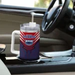 custom florida atlantic owls hex texture blue curved tumbler best selling.webp